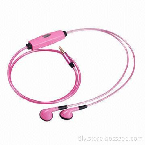 EL flowing cable in-ear earphone for Android cellphones/with noise cancelling function